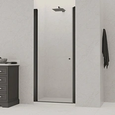 Душевая дверь в нишу RGW Dolphin TN-03-B 80 см профиль черный, стекло прозрачное