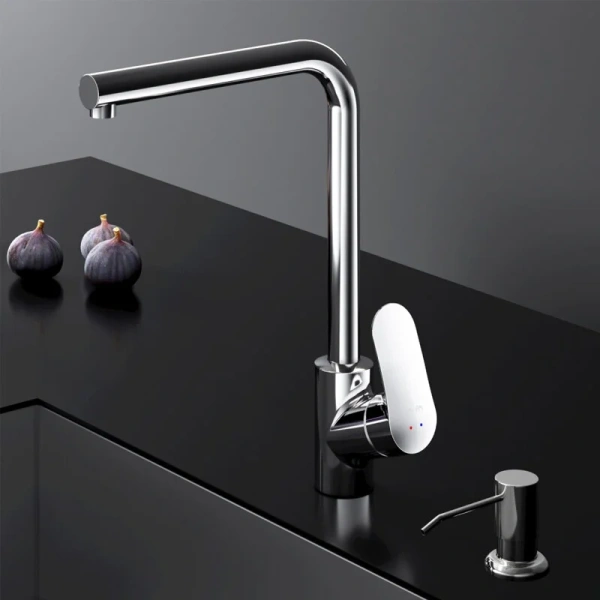 Смеситель для кухни Am.Pm Like F8005D L-образный излив (детальная фотография), современные, hi-tech