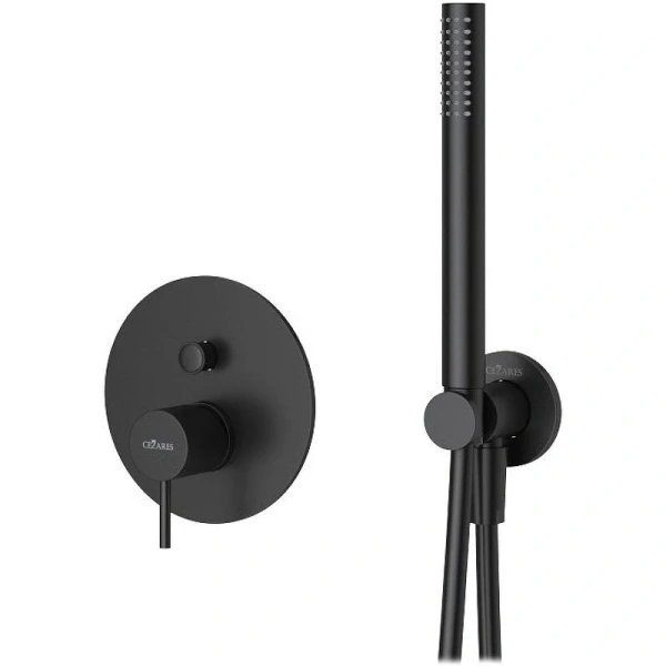 Душевой комплект Cezares Leaf черный LEAF-DSIP-30-L-NOP (детальная фотография), черные