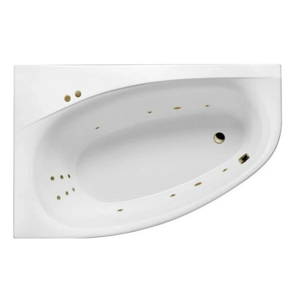 Ванна гидромассажная Excellent Kameleon Line 170 x 110 см, левая, белый/бронза, WAEX.KML17.LINE.BR (детальная фотография)