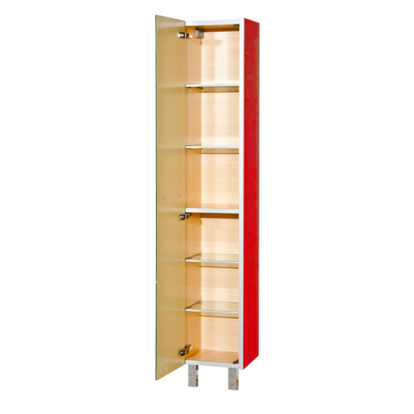 Шкаф-пенал, петли слева, цвет  красный, Misty Джулия Л-Джу05035-0410Л (детальная фотография), по запросу