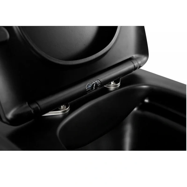 Унитаз подвесной BelBagno Ardente-C черный матовый BB3202CHR-MB (детальная фотография), современные, hi-tech, прямоугольные
