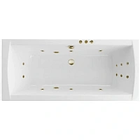 Ванна гидромассажная Excellent Aquaria Lux Smart 180 x 80 см, белый/бронза, WAEX.AQU18.SMART.BR