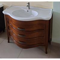 Тумба для раковины, цвет орех матовый, фурнитура состаренное серебро, La Beaute Joanna