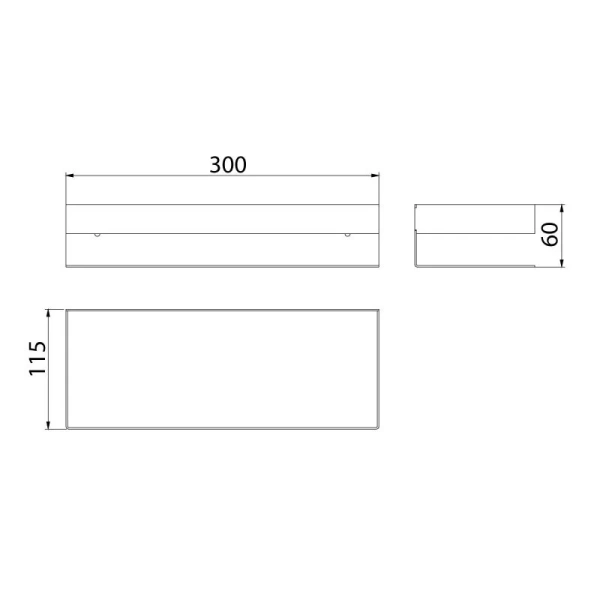 Полочка для ванной Lemark Shelf Line черная 9772050 (детальная фотография), современные, hi-tech