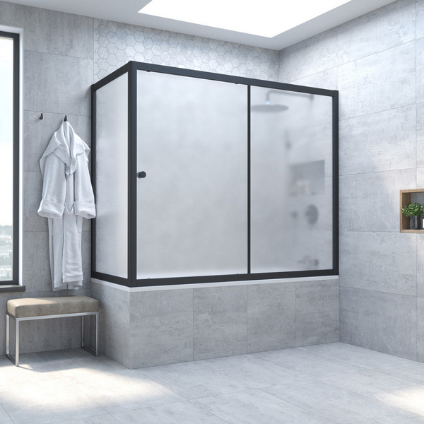 Душевая шторка на ванную стекло сатин Vegas-glass ZV+ZVF 170х90 10 (детальная фотография) index_1