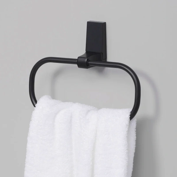 Полотенцедержатель WasserKRAFT Abens черный K-3260 (детальная фотография), металлические