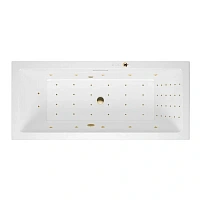 Ванна гидромассажная Excellent Heaven Slim Nano 180 x 80 см, цвет белый/золото, WAEX.HEV18S.NANO.GL
