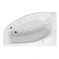 Ванна гидромассажная Excellent Kameleon Ultra 170 x 110 см, левая, белый/золото, WAEX.KML17.ULTRA.GL