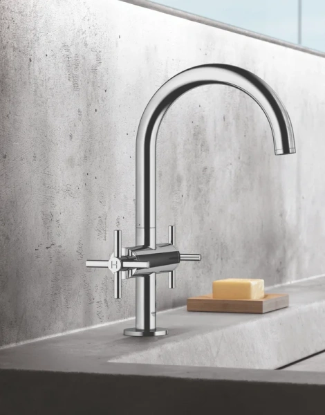 Смеситель для раковины хром Grohe Atrio  21019003 (детальная фотография), хром