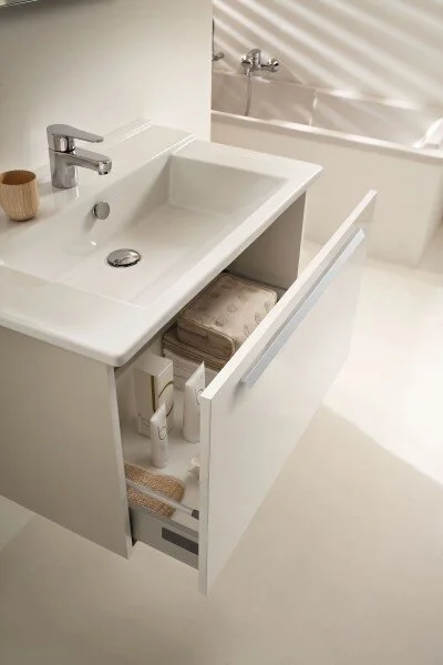 Тумба под раковину подвесная Jacob Delafon Struktura 77 см белая EB1285-N18 (детальная фотография), современная, hi-tech