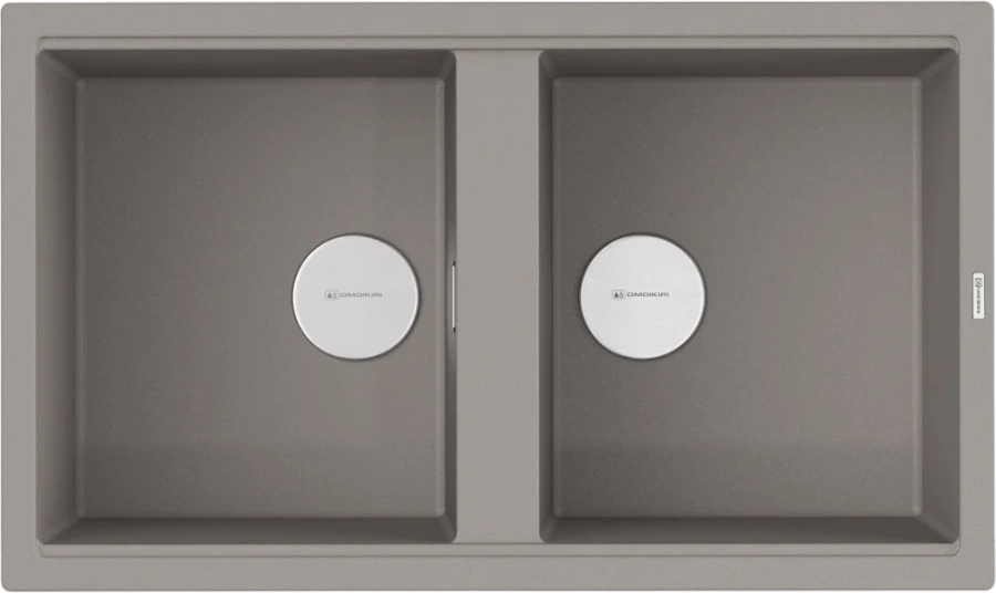 Мойка для кухни Omoikiri Kitagawa 86-2-GR 86 см leningrad grey 4993491 (детальная фотография)