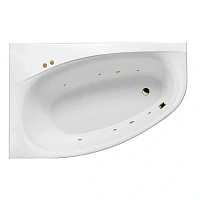 Ванна гидромассажная Excellent Kameleon Soft 170 x 110 см, левая, белый/золото, WAEX.KML17.SOFT.GL
