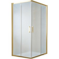 Душевой уголок профиль золотой стекло сатин Vegas-glass