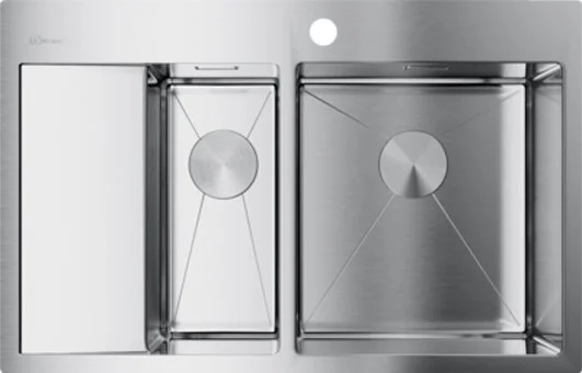 Мойка для кухни Omoikiri Akisame 78-2-IN-R 78 см нержавеющая сталь чаша справа 4973063 (детальная фотография)