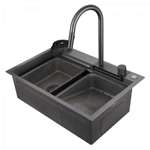 Мойка для кухни Abber Wasser Kreis 68 см никель - фото 1