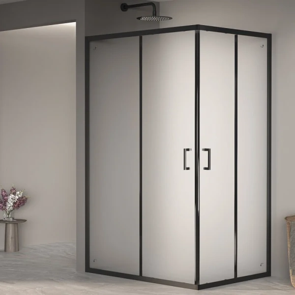 Душевой уголок RGW Passage PA-040B 100x90 см профиль черный, стекло матовое 3508104090-24 (детальная фотография)