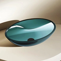 Раковина Abber Kristall 50 см бирюзовая