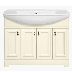 Тумба под раковину напольная Misty Лувр 105 см слоновая кость