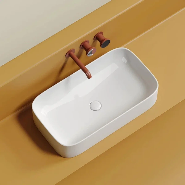 Раковина Ceramica Nova Element 70 см белая глянцевая CN6054 (детальная фотография), из санфарфора