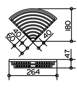 Решётка для ванной Keuco 24944 010000 (детальная фотография), классические, ретро