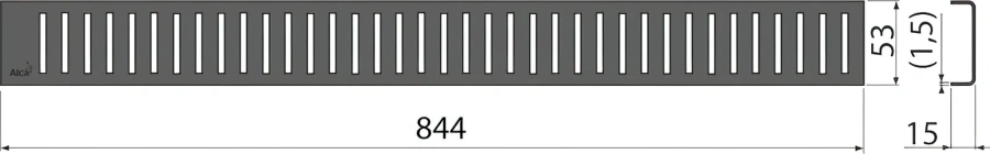 Решетка Alcaplast Pure 85 см черная матовая PURE-850BLACK (детальная фотография), черые