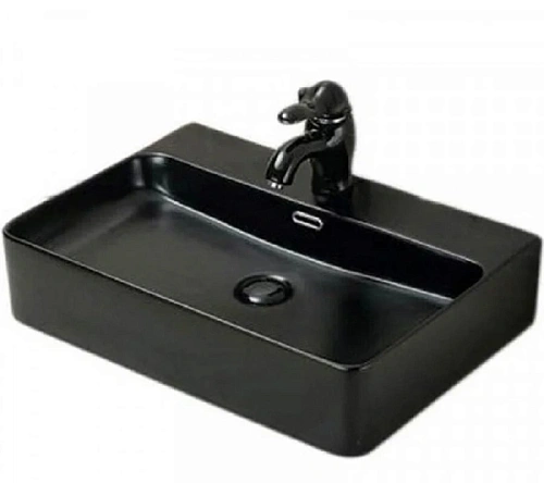 Раковина SantiLine 60 см черная - фото 1