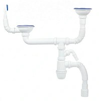 Сифон для раковины IDDIS Kitchen с переливом и отводом