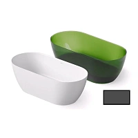 Ванна DEA Design Edge DD8670 1700 R4, 170 х 80 см, полиэфирная смола, цвет smoky black (дымчато-черный)