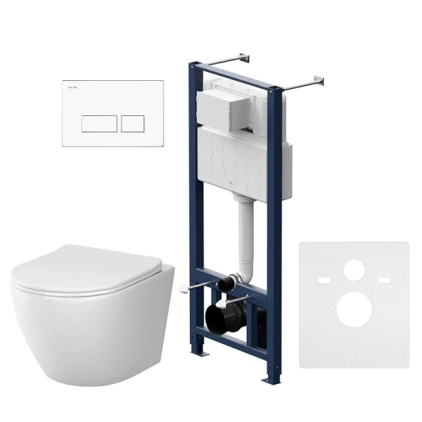 Унитаз с инсталляцией Am.Pm Like кнопка белая IS47001.801900 (детальная фотография)