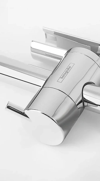 Душевой гарнитур Hansgrohe Raindance Select 27803 с мыльницей (детальная фотография), хром, белые index_1