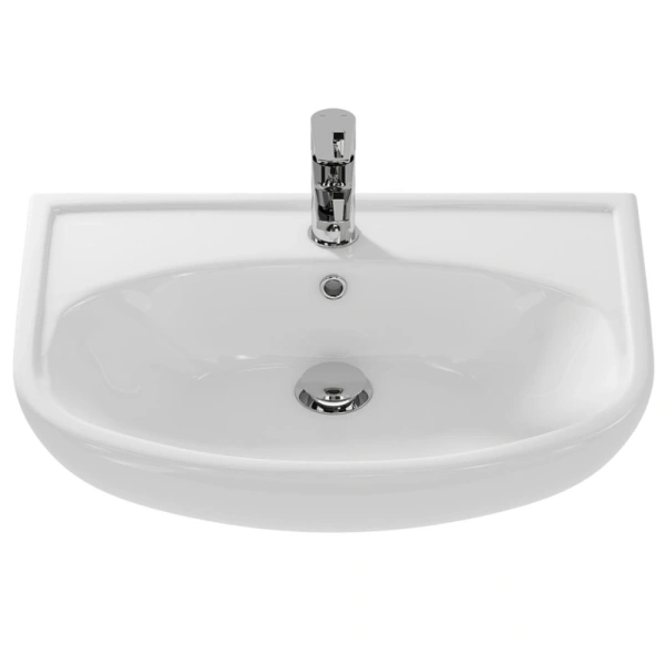 Раковина Cersanit Erica 60 см белая S-UM-ERI60/1-w (детальная фотография), современные, hi-tech