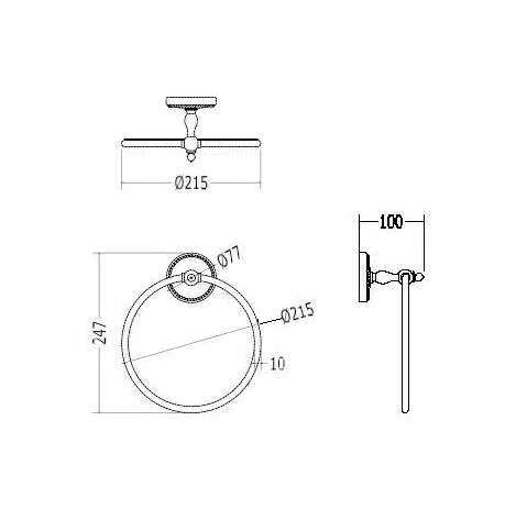 Полотенцедержатель для ванной Devon&Devon Dorothy  цвет хром DOR407CR (детальная фотография), в наличии