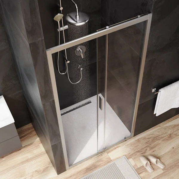 Душевая дверь в нишу AM.PM Gem Solo 100 см профиль хром стекло прозрачное W90G-100-1-195MT (детальная фотография), прозрачные