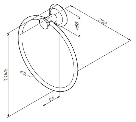 Полотенцедержатель для ванной AM.PM Like кольцо A8034400 (детальная фотография), хром
