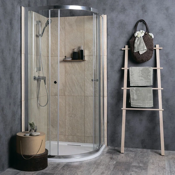 Душевой уголок Jacob Delafon Serenity 80х80 см полукруглый, профиль хром E14R80-GA (детальная фотография), хром