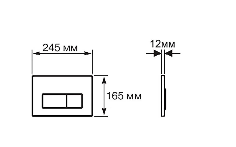 Клавиша смыва Акватек оружейная сталь матовая KDI-0000034 (детальная фотография), в наличии
