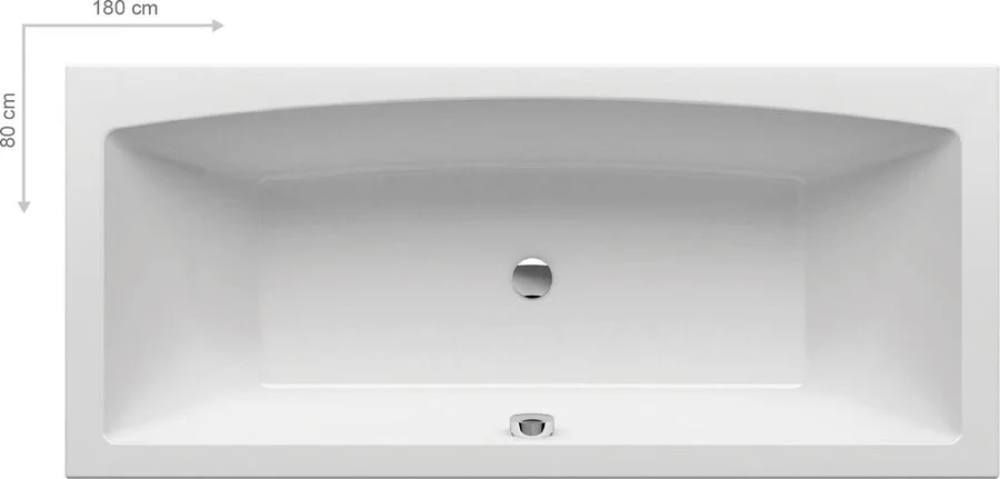 Ванна акриловая Ravak Formy 02 180х80 см C891000000 (детальная фотография), 180x80 см