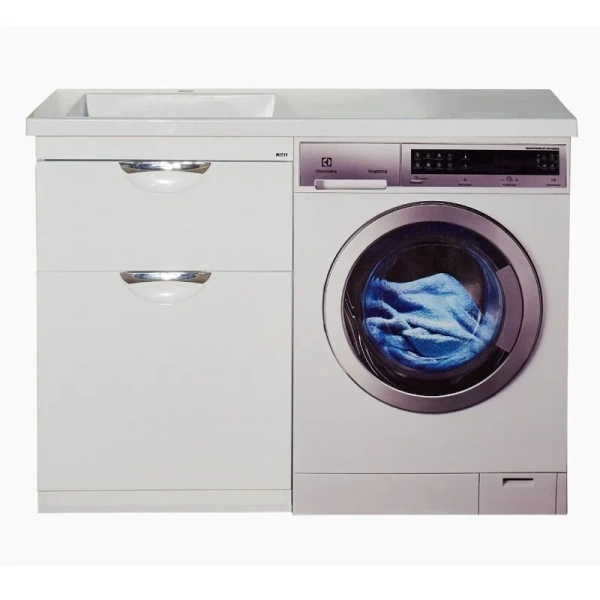 Тумба под раковину напольная Misty Куба 55 см белая П-Куб-01060-0121ЯБК (детальная фотография)