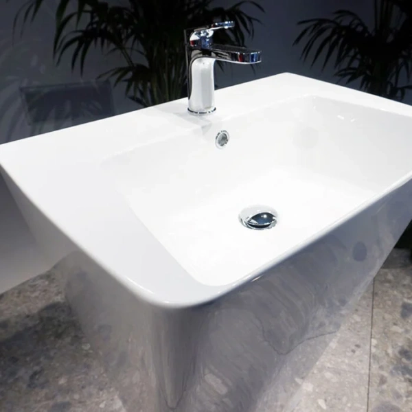 Раковина напольная Azzurra Hera 63 см белая HELF06343T0MBI*1 (детальная фотография), 65 см