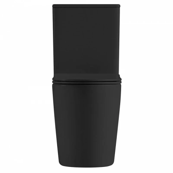 Унитаз компакт Abber BEQUEM черный матовый AC1112TMB (детальная фотография), безободковые