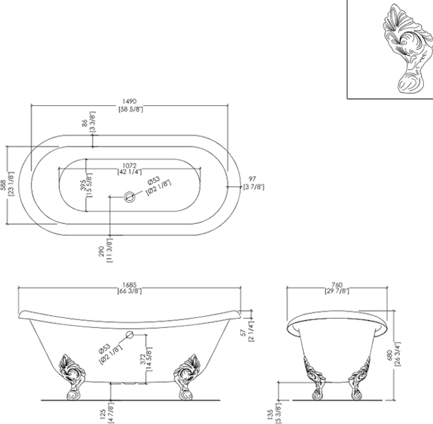 Схема (детальная фотография), чугунные