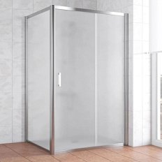 Душевой уголок профиль глянцевый хром стекло сатин Vegas-glass