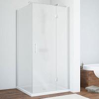 Душевой уголок профиль матовый хром стекло сатин Vegas-glass