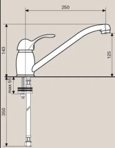 Смеситель для кухни Emmevi Melody 11007 11007CR (детальная фотография), для кухни