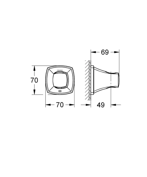 Держатель для душа, хром, Grohe Grandera 27969000 (детальная фотография), нет в наличии