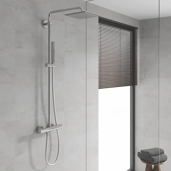 Душевая стойка Grohe Euphoria с термостатическим смесителем 26187000 (детальная фотография), хром