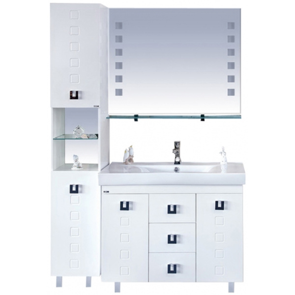 Шкаф-пенал напольный Misty Эллада 35 см белый, левый П-Элл05035-011БкЛ (детальная фотография), по запросу