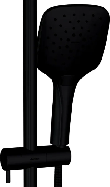 Душевая стойка Damixa Origin Evo с верхним и ручным душем, черная 978200300 (детальная фотография), без излива