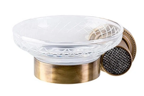 Мыльница Boheme Royal Cristal бронза, черный кристалл - фото 5